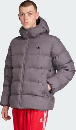 adidas Originals Mens Tonal Hooded Puffer Jacket - Lilac - Size X-Large
