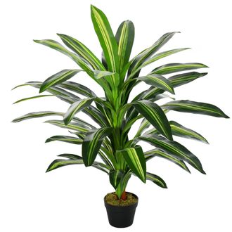 OUTSUNNY 110 cm Artificial Dracaena Plant with Pot | TJ Hughes