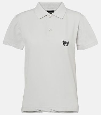 Balenciaga Laurel cotton pique polo shirt