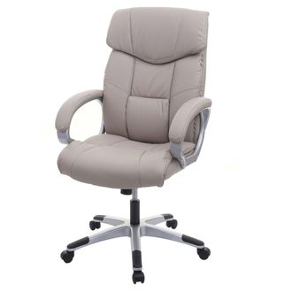 Hhg Silla De Oficina Hhg-052, Silla Giratoria De Direcci&oacute;n, Polipiel, Gris Topo