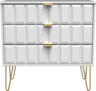 Welcome Furniture Hanover Ready Assembled 3 Drawer Chest in White Matt - Welcome Furniture | TJ Hughes