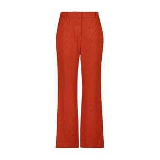 La DoubleJ Broeken, Dames, Bruin, M, Katoen, Jacquard Matelass&eacute; 24/7 Cigarette Broek