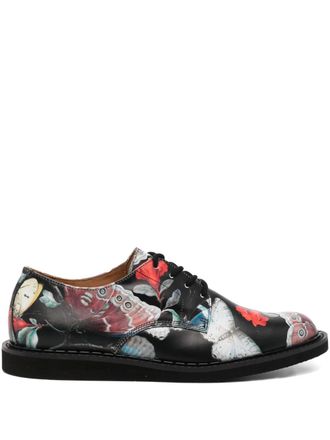 Undercover Oxford schoenen met grafische print - Zwart