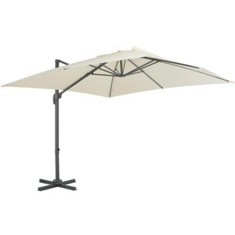vidaXL Sombrilla De Jard&iacute;n Voladiza Con Poste De Aluminio 300x300 Cm Arena Vidaxl