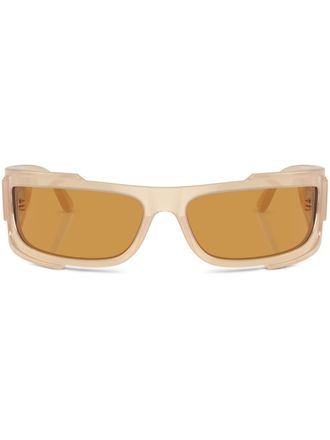 Versace Occhiali da sole squadrati - Marrone