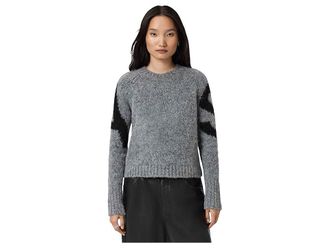 AllSaints Sylvie Jumper Womens Sweater Grey/Black : LG, Elastane/Polyamide