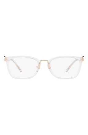 Michael Kors 52mm Square Optical Glasses in Crystal at Nordstrom