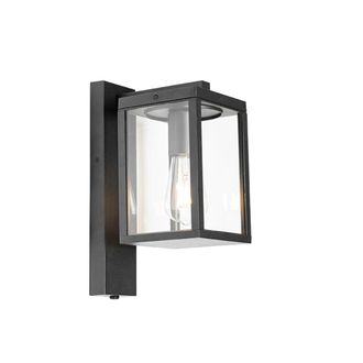 QAZQA L&aacute;mpara de sensor - exterior aluminio negro