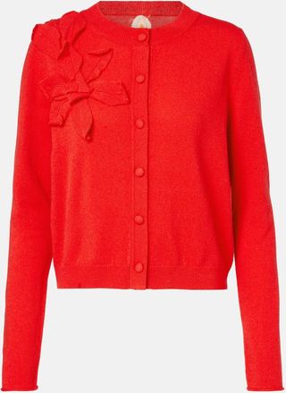 Jardin Des Orangers Cardigan in cashmere e lana con applicazioni floreali