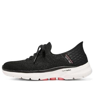 Skechers (WMNS) Skechers Go Walk 6 Lace Up Black Pink 124568-BKHP