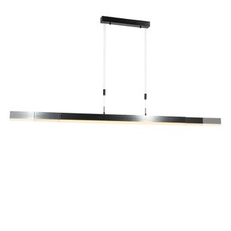 QAZQA Qazqa Moderno L&aacute;mpara Colgante Regulable Negra Con Led Regulable - Lamba Aluminio /pl&aacute;stico Alargada Incluye Led Max. 1 X 48 Watt