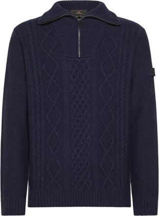 Peuterey Heren, Truien, Blauw, Maat: M Wol