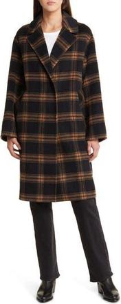 Rails Lore Plaid Wool Blend Coat in Camel Jet at Nordstrom Rack, Size Medium