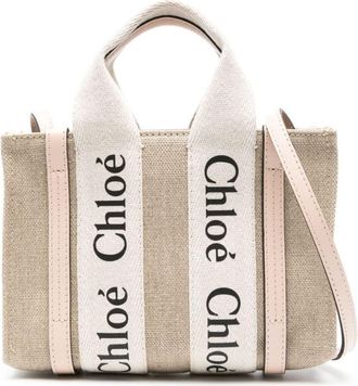Chloé Woody Mini Canvas Tote
