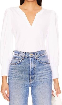 Nation Ltd Flora Peasant Tee In White