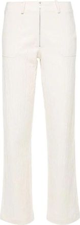Musier Paris Neutrale broek voor een stijlvolle look - Dames - Wijde Broeken - Beige - S - Broeken