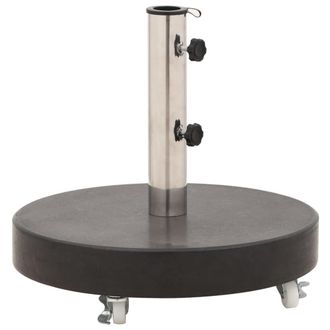 Berkfield Home Parasol Base Granite 30 kg Round Black