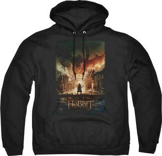 Gildan Hobbit Smaug Poster Adult Pull Over Hoodie / Hooded Sweatshirt