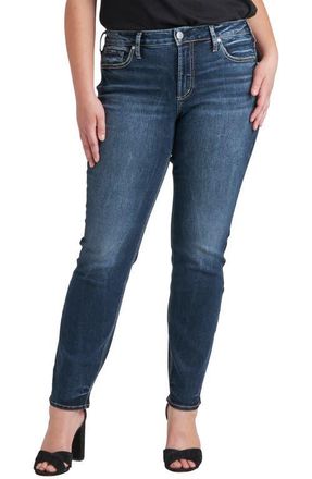Silver Jeans Co Suki Straight Leg Jeans in Blue at Nordstrom, Size 24W X 29