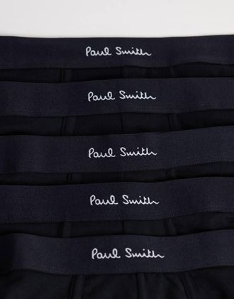 Paul Smith Confezione da 5 paia di boxer aderenti con fascia in vita nera multicolore-Nero