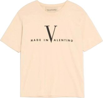 Valentino T-Shirts, male, Beige, Size: 2XL T-shirt