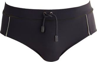 Moeva Ricardo Quick Dry Swim Briefs with Drawcord in Grey at Nordstrom, Size X-Large