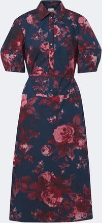 Erdem Floral cotton poplin shirt dress