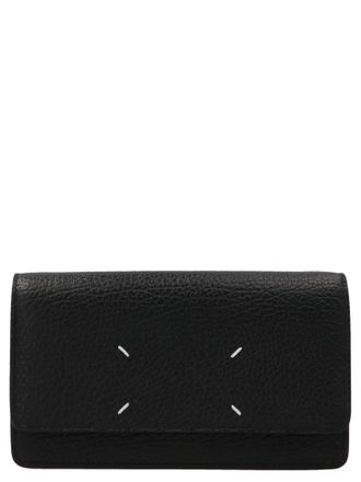 Maison Margiela Logo Chain Wallet Portafogli Nero-Donna