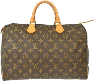 Louis Vuitton Speedy Handbag Monogram Canvas Brown Canvas Handbag (Pre-Owned)
