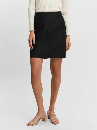 Vero Moda Minirock VERO MODA VMFORTUNEALLISON HW SHORT SKIRT GA NOOS, Damen, Gr. XS (34), schwarz, Web, Obermaterial: 100% Polyester, unifarben, sehr figurbeton