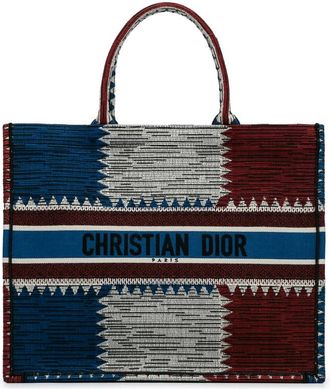 Dior Pre-owned Dior Large French Flag Book Tote 0-MA-0159