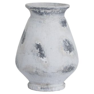 Hill Interiors Naxos Large Antique Style Vase in White