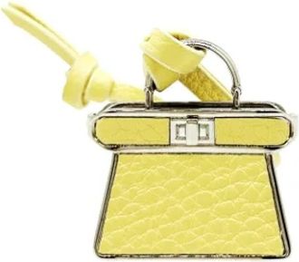 Fendi Pre-owned Leather key-holders - Dames - Vintage Accessoires - Geel - ONE Size - Vintage