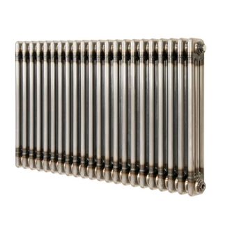 MonsterShop Traditional 3 Column Radiator - 600 x 1010mm - Raw Metal in Silver