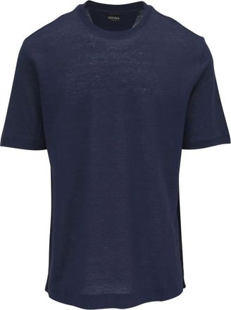 Ermenegildo Zegna T-shirt effetto m&eacute;lange - Blu