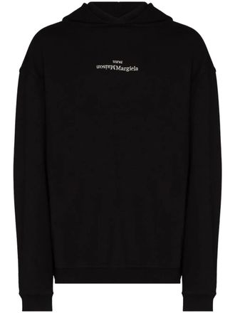 Maison Margiela Logo-Embroidered Cotton Hoodie