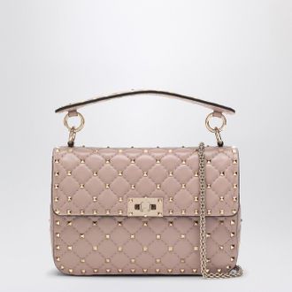Valentino Medium Rockstud Spike Bag In Powder Pink