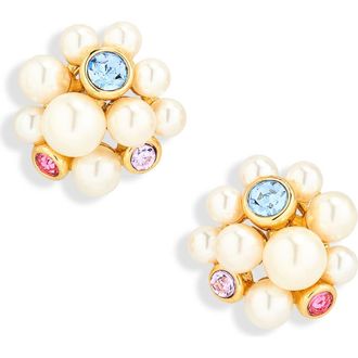 Kate Spade New York cluster stud earrings in Cream Multi at Nordstrom Rack