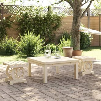 vidaXL Taburetes De Jard&iacute;n 2 Unidades Madera Maciza De Abeto Vidaxl