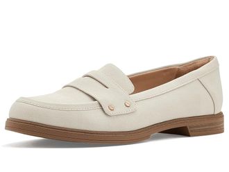 Dr. Scholls Hello Loafer Womens Flat Shoes Oyster Grey : 6.5 M, Faux Leather