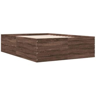 vidaXL Vidaxl - Estructura De Cama Madera De Ingenier&iacute;a Marr&oacute;n Roble 120x190 Cm