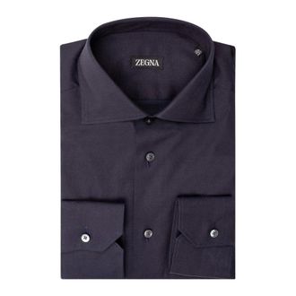 Ermenegildo Zegna Formal Shirts, male, Blue, Size: 2XL Shirts