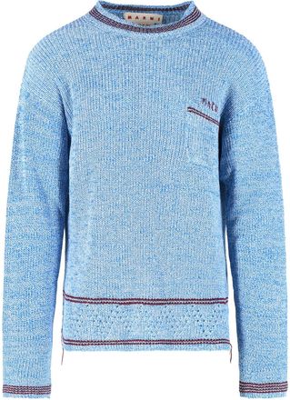 Marni Light Blue Cotton Sweater