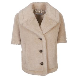 Max Mara Jackets Sand - female - Max Mara - Faux Fur & Shearling Jackets - Beige - S/M - Jackets