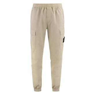 Stone Island Sweatpants, male, Beige, Size: W32 Regular tapered-fit cargo pants