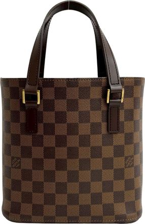 Louis Vuitton Brown Leather Pvc Handbag Tote Bag (Pre-Owned)