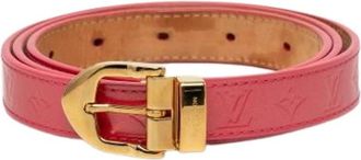 Louis Vuitton Pre-owned Monogram Vernis Riem - Dames - Vintage Accessoires - Roze - ONE Size - Leer - Vintage