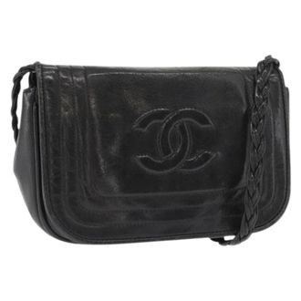 Chanel Pre-owned Cross Body Bags, female, Black, Size: ONE SIZE Pre-owned Vintage Shoulder Bag