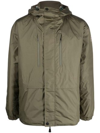 Moncler feather down hooded jacket - Green
