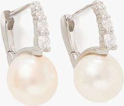 Kate Spade New York Kate Spade Fine Meant To Be Pearl & Diamond Huggies